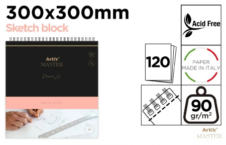 Blocuri de desen profesionale - BLOC DESEN IPB A3 ARTIX SPIRA 90GR/M2 PB1012