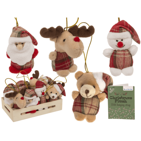 Decoratiuni Craciun - DECORATIUNI SUSPENDATE CRACIUN 8CM PLUSH 99/6701