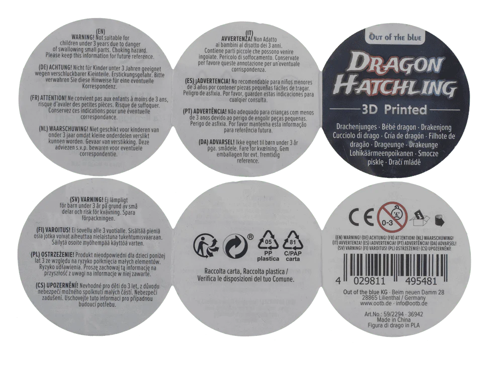 FIGURINA DRAGON, IMPRIMAT 3D, CU OU, DIVERSE CULORI 59/2294 [17]