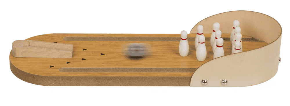 JOC DE MASA DIN LEMN, BOWLING, CU 1 BILA SI 10 POPICE 63/3067 [4]