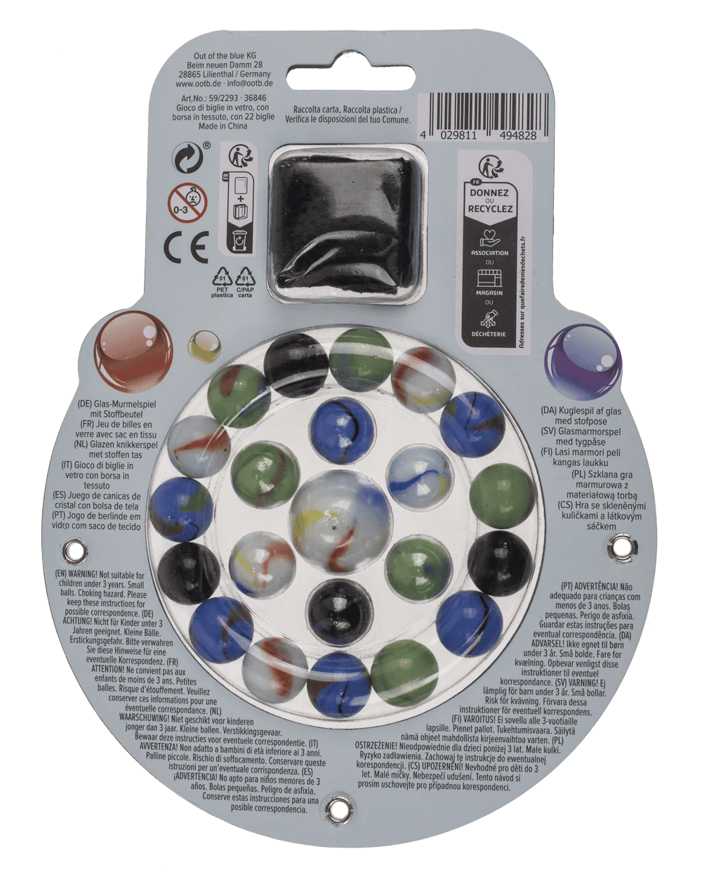 Jocuri si Puzzle-uri - JOC INTERACTIV CU BILE DE STICLA, 22 BUC, IN SACULET 59/2293