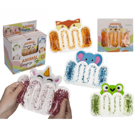 Squishy - BLU JUCARIE ANTISTRESS 25*12CM GLITTER ANIMALE 59/2235