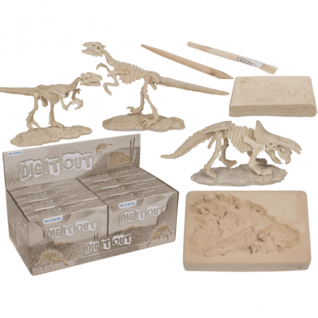 Seturi Creative pentru Copii - BLU KIT DE EXCAVARE SCHELET DINOZAUR 4.5*18CM 11/2003