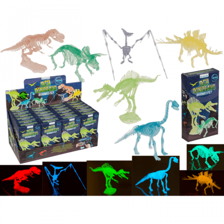 Seturi Creative pentru Copii - BLU MINI KIT ASAMBLARE SCHELET DE DINOZAUR 10CM GLOW IN THE DARK 59/2194