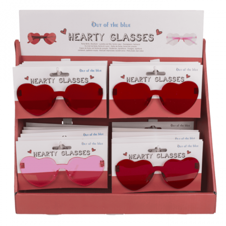 BLU OCHELARI PLASTIC INIMA ROSU/ROZ 16*12CM 18/3925 [1]