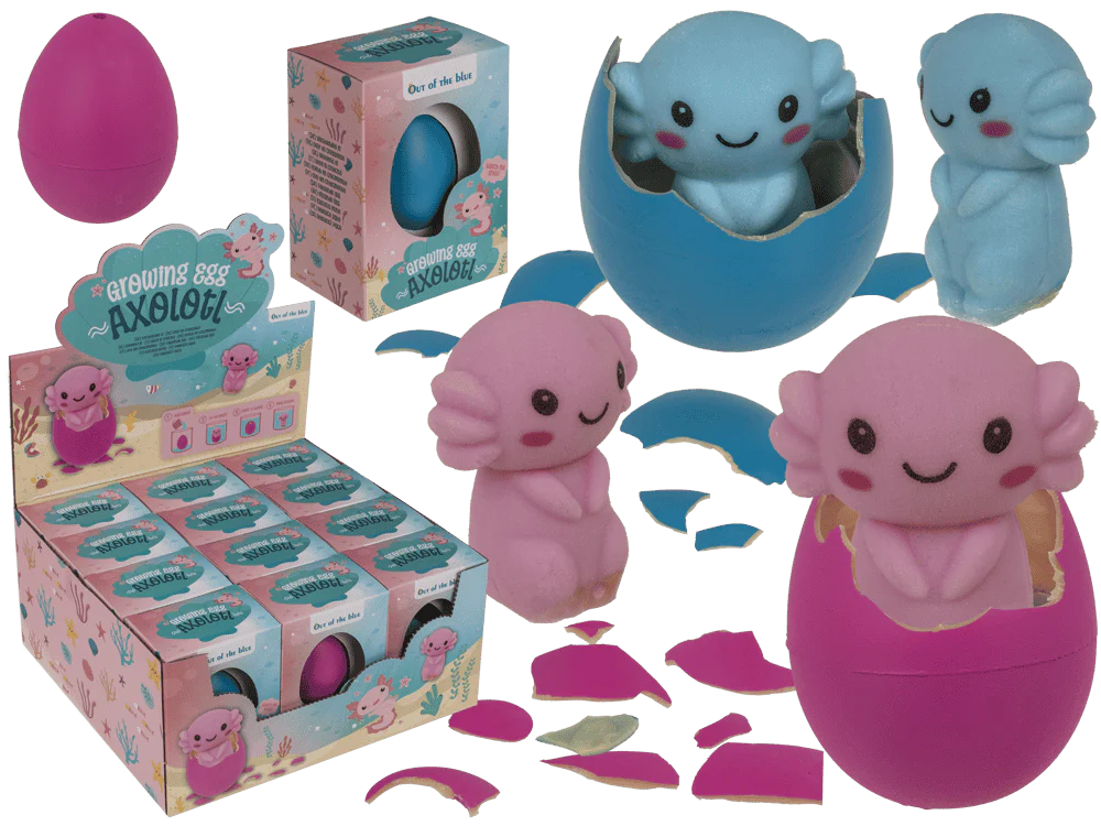 ARTICOLE COPII - OU CU SURPRIZA AXOLOTL 6CM ROZ/ALBASTRU 59/2295