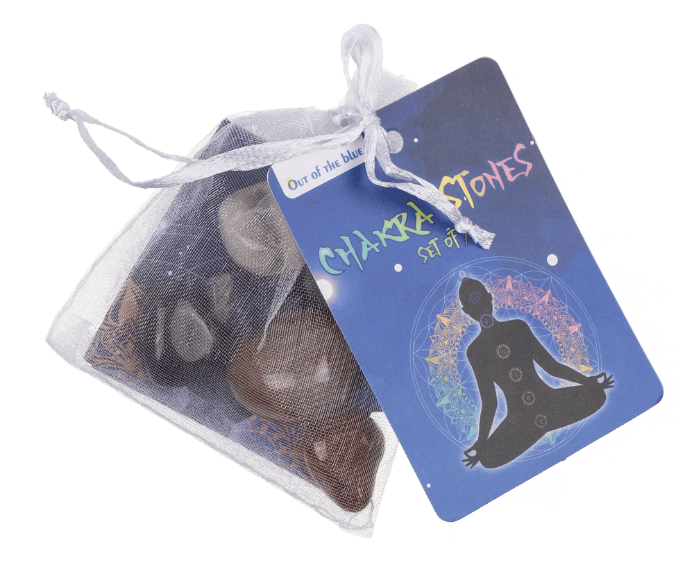 PIATRA CHAKRA IN SACULET ORGANZA, 1.5x1CM 7/SET 24/1246 [9]