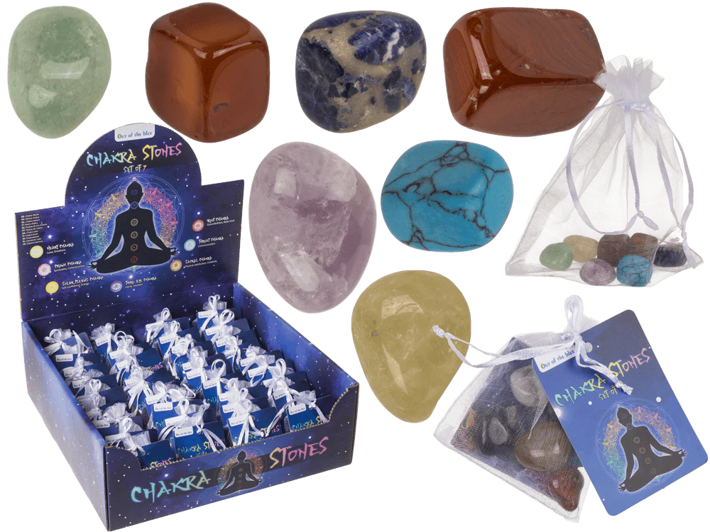 ARTICOLE COPII - PIATRA CHAKRA IN SACULET ORGANZA, 1.5x1CM 7/SET 24/1246