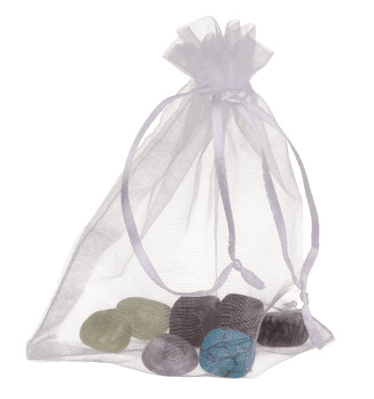 PIATRA CHAKRA IN SACULET ORGANZA, 1.5x1CM 7/SET 24/1246 [8]