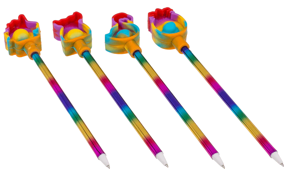 Instrumente pentru scris kids - PIX RAINBOW 22CM CU JUCARIE POP IT 29/2807