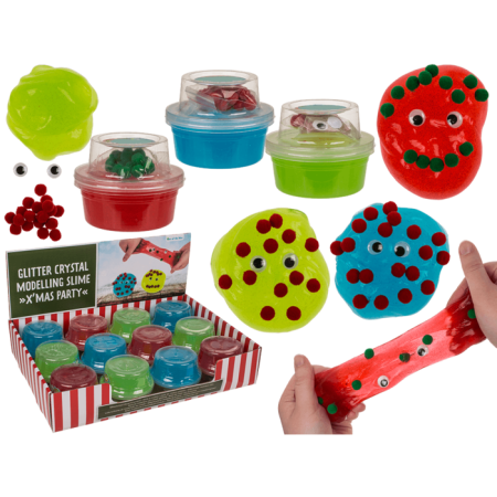 Jucarii Craciun - SLIME 130G CHRISTMAS PARTY GLITTER CRYSTAL 160005