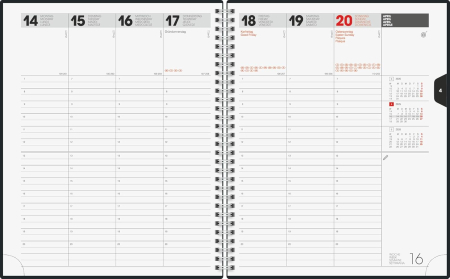 AGENDA DATATA SAPTAMANAL 2026 MANAGER WT7 21*26 COPERTA SOFT ARGINTIU 76164846 [2]