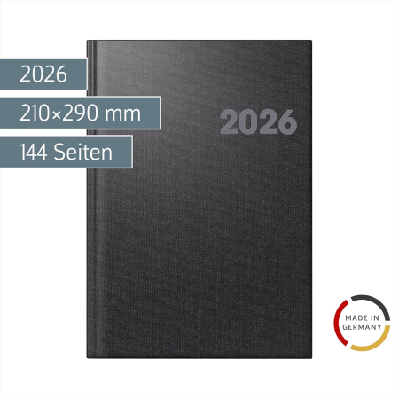 AGENDA DATATA SAPTAMANAL BRUNNEN A4 2026 NEGRU METALIC 76361906 [1]