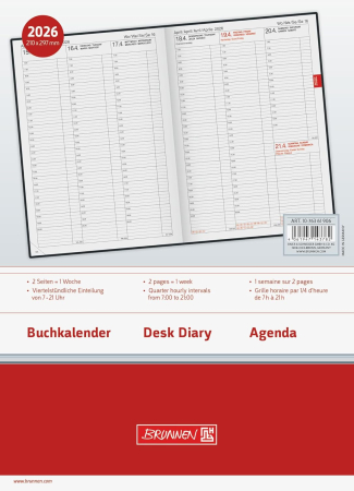 AGENDA DATATA SAPTAMANAL BRUNNEN A4 2026 NEGRU METALIC 76361906 [3]