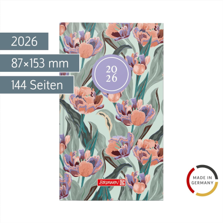 AGENDA DATATA SAPTAMANAL BRUNNEN A6 2026 MODEL FLORAL 75615026 [1]