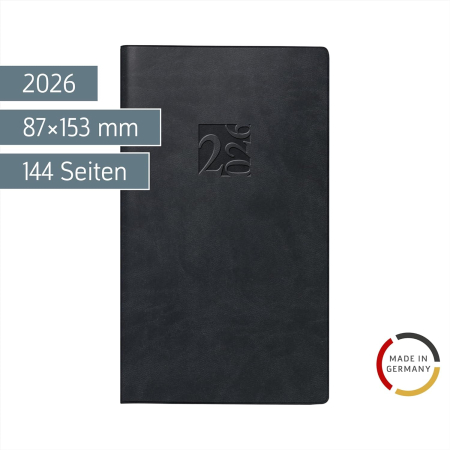 AGENDA DATATA SAPTAMANAL RIDOIDE A6 2026 PIELE ECOLOGICA NEGRU 16903016 [1]