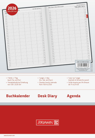 AGENDA DATATA ZILNIC BRUNNEN A4 2026 PP GRI METALIC 78965906 [3]