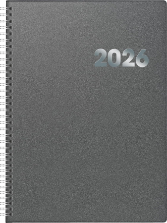 Agende 2026 - AGENDA DATATA ZILNIC BRUNNEN A4 2026 PP SPIRA GRI METALIC 789619066