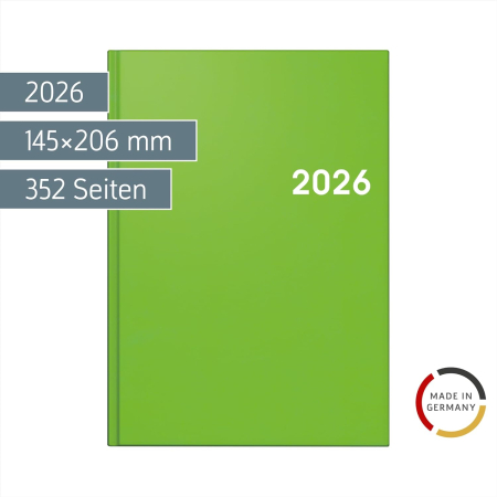 AGENDA DATATA ZILNIC BRUNNEN A5 2026 BALACRON VERDE DESCHIS 79561536 [1]