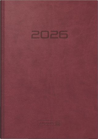 Agende 2026 - AGENDA DATATA ZILNIC BRUNNEN A5 2026 COPERTA PRESTIGE MARO 79567016