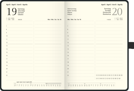 AGENDA DATATA ZILNIC KOMPAGNON A5 2026 CU ELASTIC NEGRU 76466906 [1]