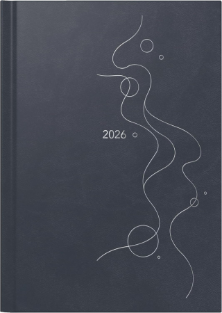 Agende 2026 - AGENDA DATATA ZILNIC MENTOR A5 2026 ALBASTRU INCHIS BUBBLES 26026806