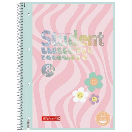Caiete scolare - BR CAIET A4 80F SPIRA SI PERFORATII HAPPY HIPPIE PATRATELE 67928422