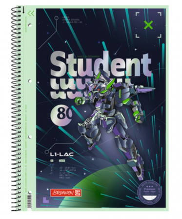 Caiete scolare - BR CAIET A4 80F SPIRA SI PERFORATII ROBOT HEROES PATRATELE 67928421