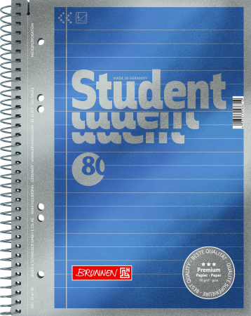 Caiete scolare - BR CAIET A5 80F SPIRA SI PERFORATII PREMIUM LINII 67151