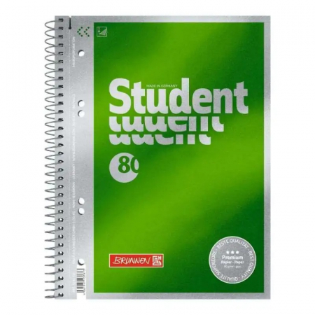 Caiete scolare - BR CAIET A5 80F SPIRA SI PERFORATII PREMIUM VELIN 67150