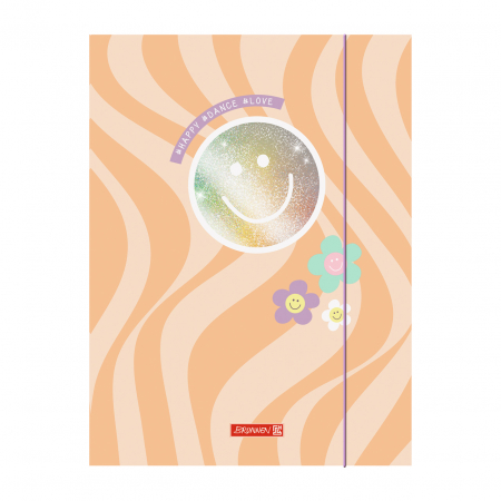 Mape Birou/ Dosare Scolare - BR DOSAR CARTON A3 CU ELASTIC HAPPY HIPPIE 47030422