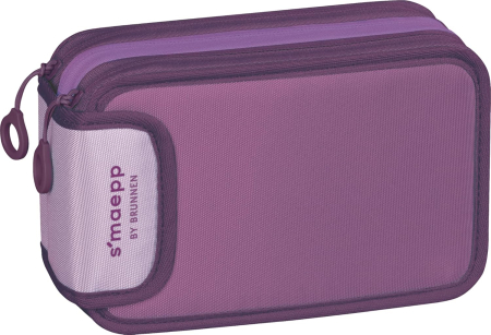 Penare/ Etuiuri/ Necessaire - PENAR ECHIPAT 3 FERMOARE DESCHIDERE ORIZONTALA VIOLET 4942162