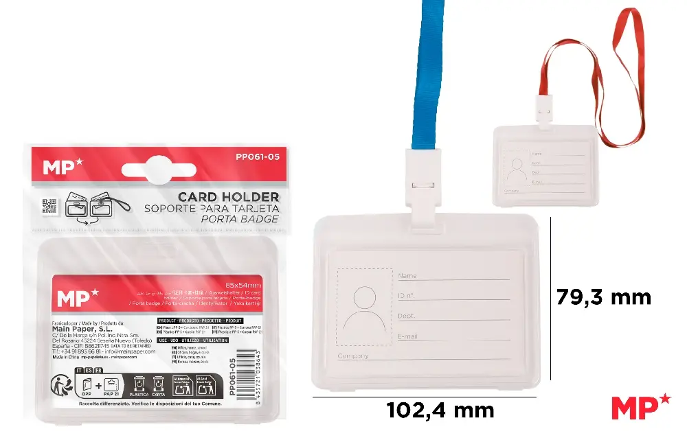 MIJLOACE DE PREZENTARE - BUZUNAR ECUSON IPB 102.4*79.3MM CU SNUR ORIZONTAL ALB PP061-05