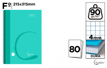 Caiete Elegante - CAIET A4+ IPB 80F, COPERTA CARTON TURCOAZ, PATRATELE PB044-04