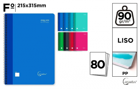 Caiete scolare - CAIET A4+ IPB 80F PP SPIRA ALBASTRU VELIN PB054