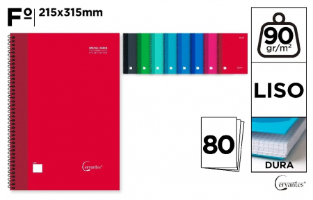 Caiete scolare - CAIET A4+ IPB CERVANTES 80F SPIRA COPERTA CARTON VELIN PB004