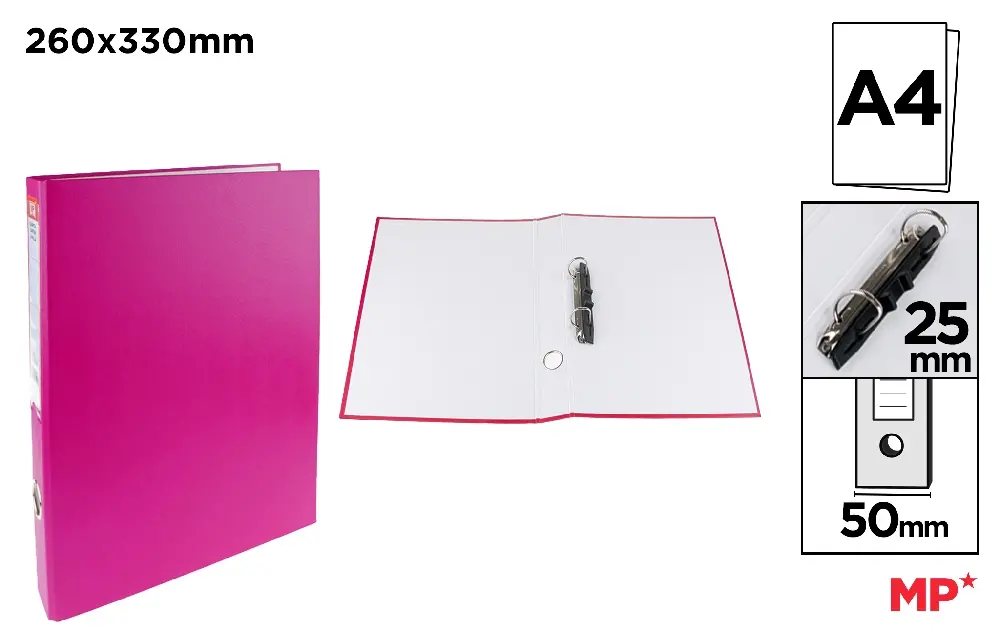 Caiete mecanice A4 - CAIET MECANIC A4 IPB 5CM 2 INELE Fucsia PC141-12