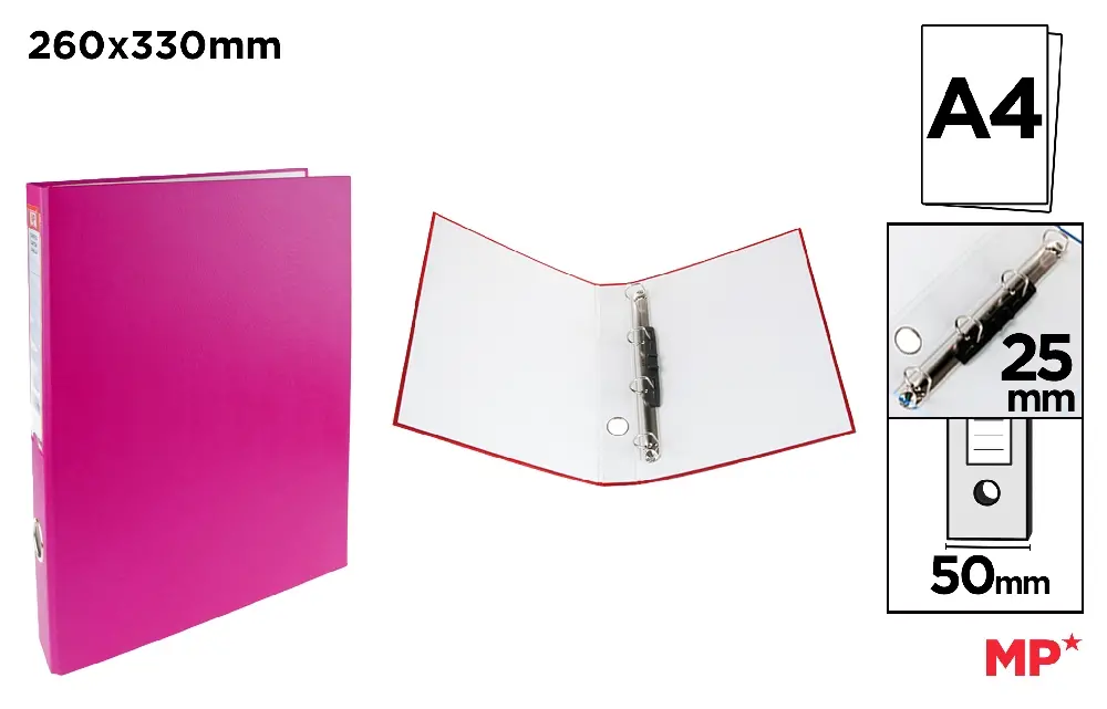 Caiete mecanice A4 - CAIET MECANIC A4 IPB 5CM 4 INELE ROZ PC140-12