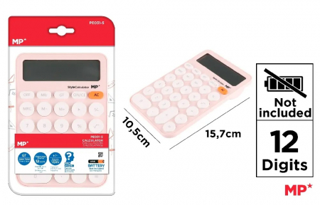 APARATURA PENTRU BIROU - CALCULATOR STYLE IPB 12DIG ROZ PE031-5