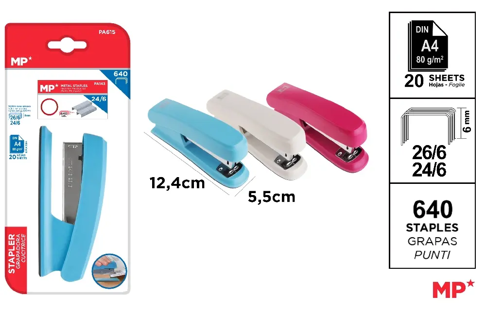 ARTICOLE DE BIROU - CAPSATOR IPB 24/6,26/6 + 640 CAPSE 20 COLI PA615