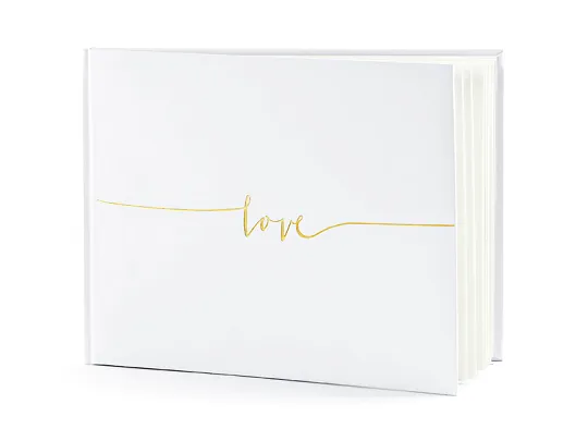 Articole Nunta, Bridal Party - Carte de Oaspeți Ivory Love 24x18.5cm KWAP47