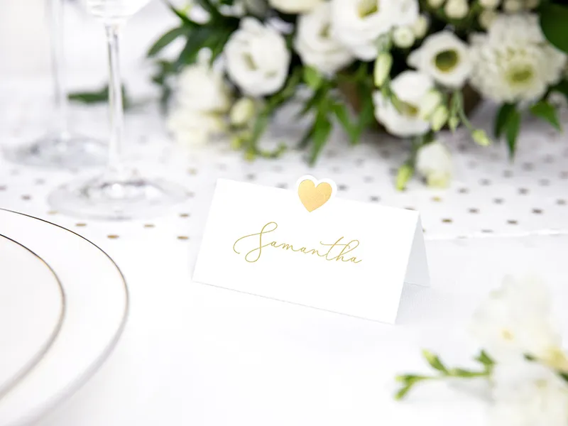 Place Cards Inimă Aurie 10x5cm 10buc WS10-019ME [1]