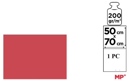 FINE ARTS&GRAPHICS - CARTON COLOR IPB 50*70CM 200GR ROSU PN440