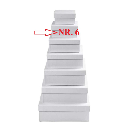 Cutii cadouri - CC CUTIE ALBA CARTON PATRATA 11*11*H:5CM NR.6 26419