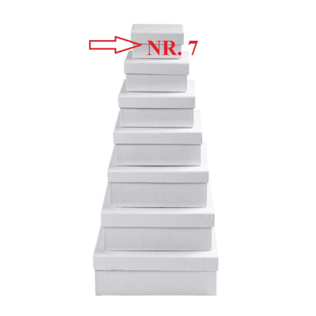 Cutii pentru flori - CC CUTIE ALBA CARTON PATRATA 9*9*H:4,5CM NR.7 26419