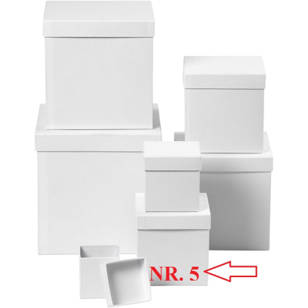 Cutii cadouri - CC CUTIE PATRATA ALBA 13*13*13CM NR.5 50437