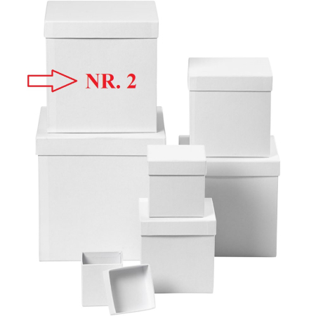 Cutii cadouri - CC CUTIE PATRATA ALBA 20*20*20CM NR.2 50437