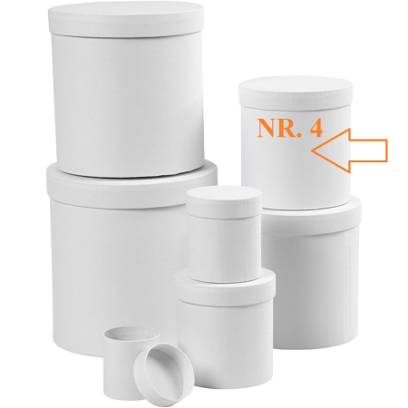 Cutii cadouri - CC CUTIE ROTUNDA ALBA D:14,5*H:15,2CM NR.4 50438