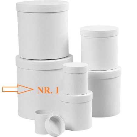 Cutii cadouri - CC CUTIE ROTUNDA ALBA D:22*H:22.7CM NR.1 50438