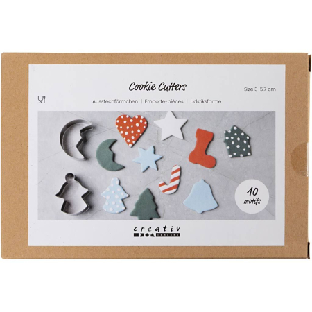 FORME METAL Cookie Cutters, Christmas Shapes, 3-5.7cm, 10 pc 782909 [2]